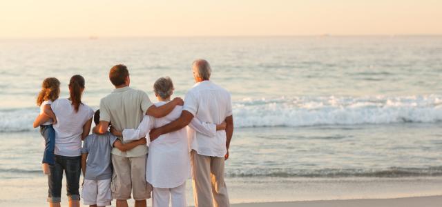 Family at the beach